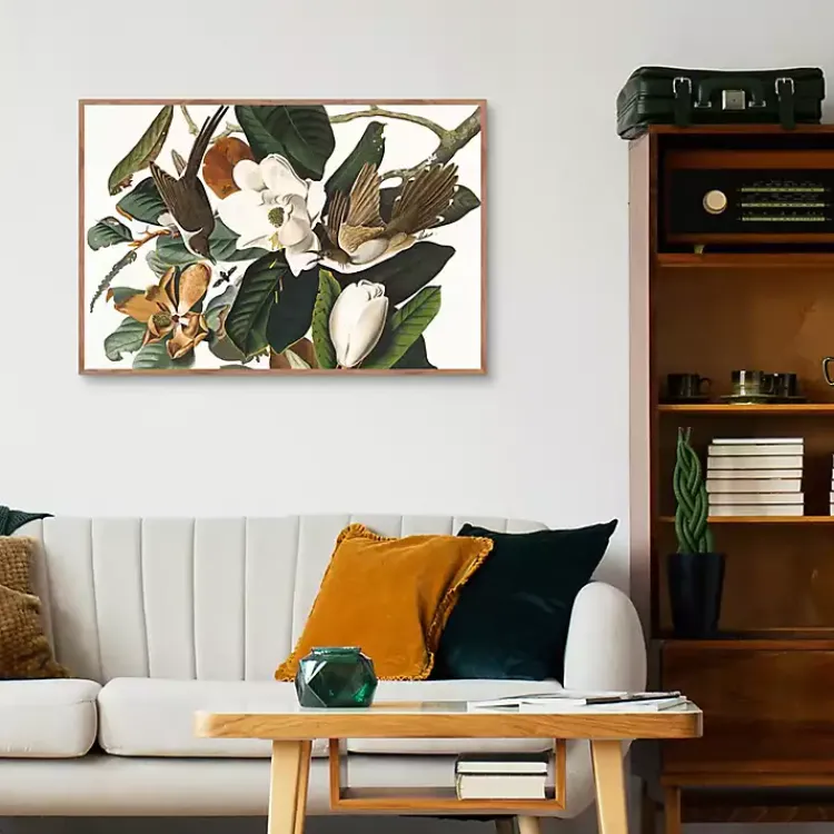 Kirklands Home Canvas Art|Black Billed Cuckoo Framed Canvas Art Print Multi