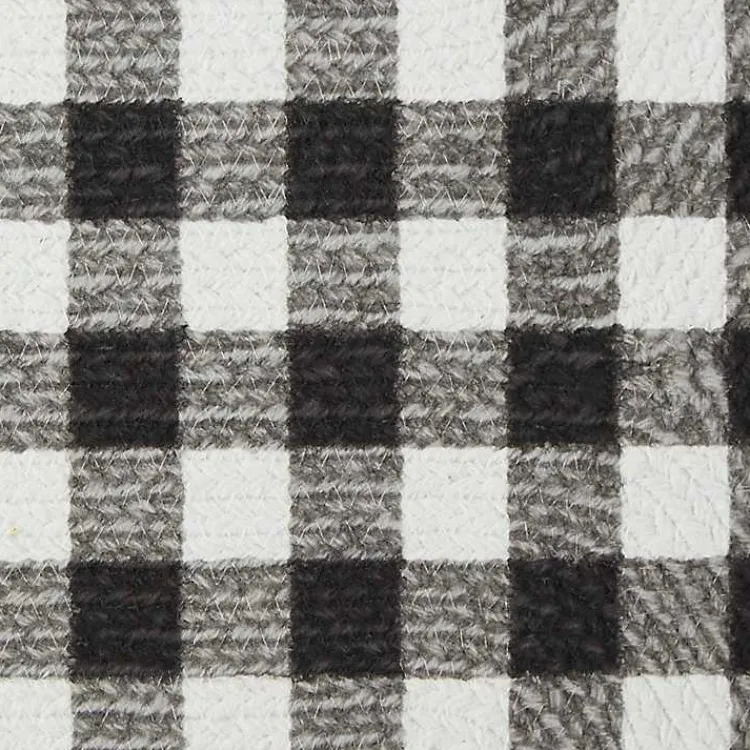 Kirklands Home Kitchen & Floor Mats|Black Buffalo Check Bone Pet Bowl Mat