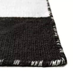 Kirklands Home Outdoor Rugs|Black Cabana Stripe Indoor/Outdoor Area Rug, 5x7