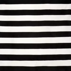 Kirklands Home Outdoor Rugs|Black Cabana Stripe Indoor/Outdoor Area Rug, 8x8