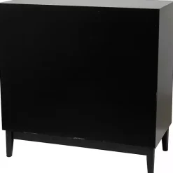 Kirklands Home Cabinets & Sideboards|Black Cane 2-Door Media Cabinet