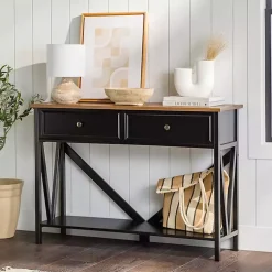 Kirklands Home Console Tables|Cara Console Table Black