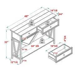 Kirklands Home Console Tables|Cara Console Table Black