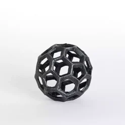 Cast Iron Hexagon Sphere, 3 in. Statues & Figurines