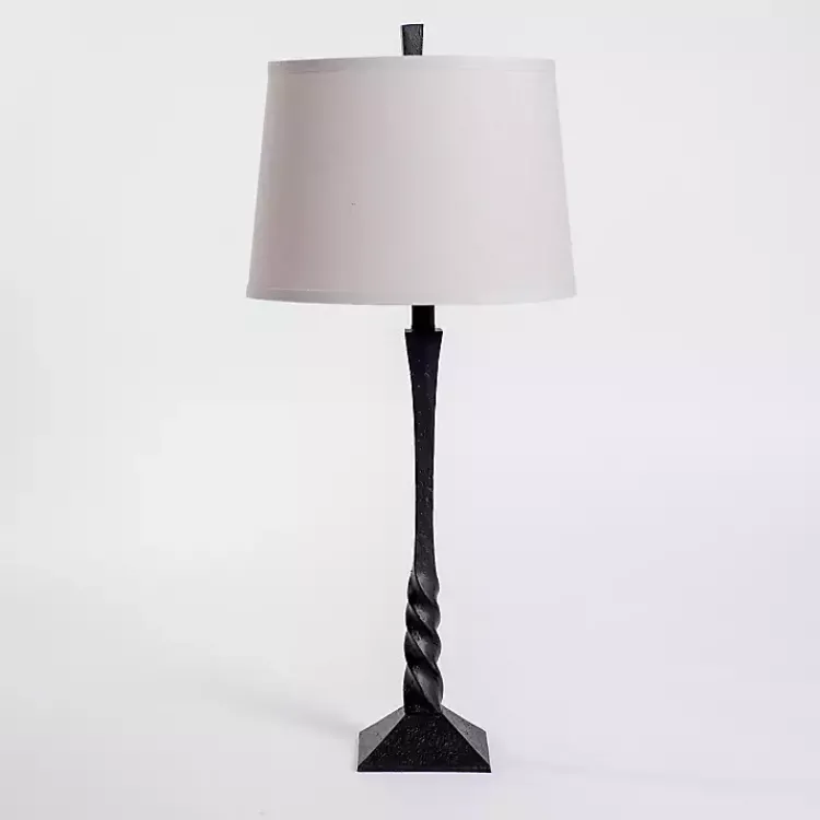 Kirklands Home Table Lamps|Black Cast Iron Table Lamp White