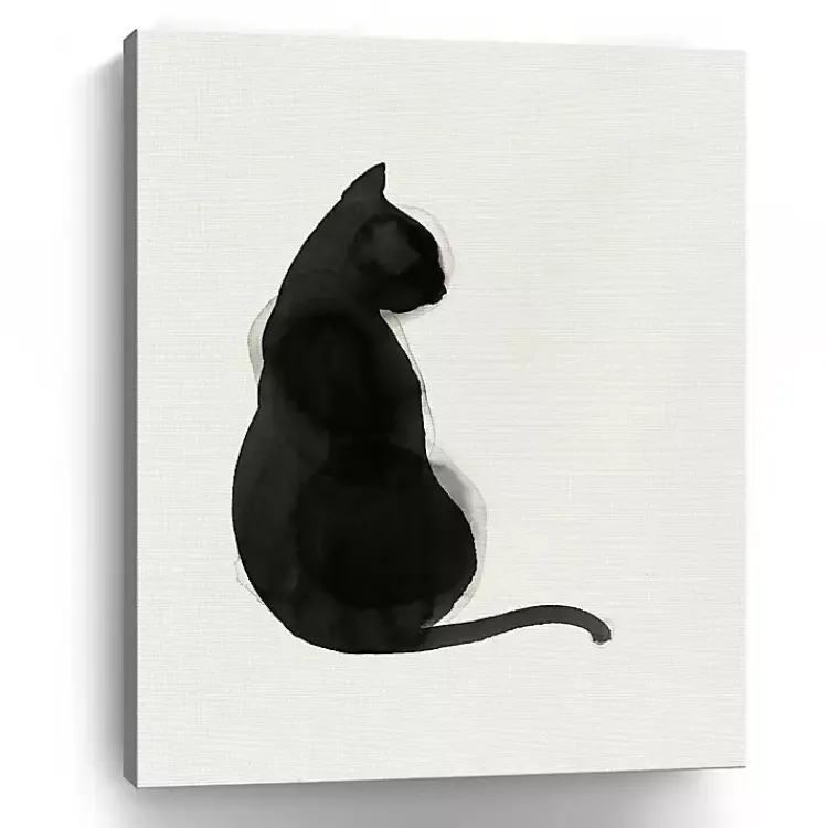 Kirklands Home Canvas Art|Black Cat Canvas Art Print