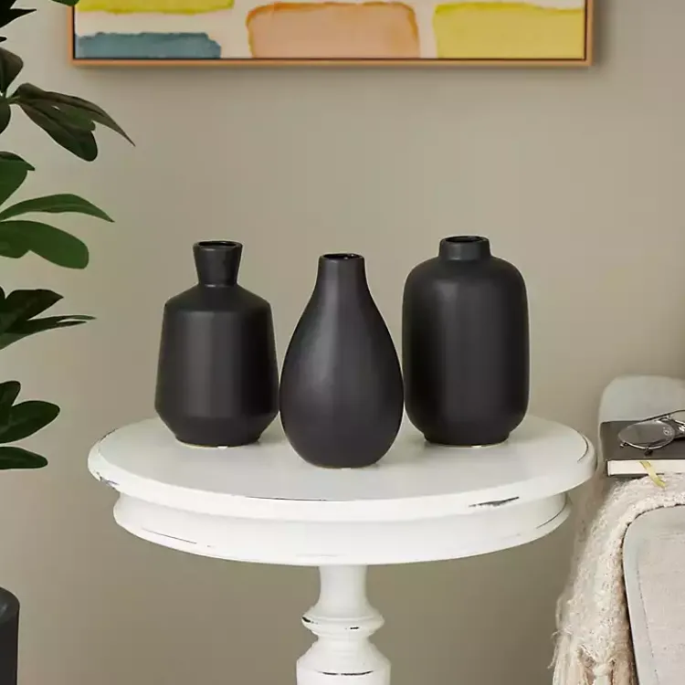Discount Ceramic Contemporary Vases, Set of 3 Vases