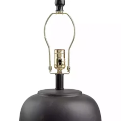 Kirklands Home Table Lamps|Black Ceramic Round Table Lamp White