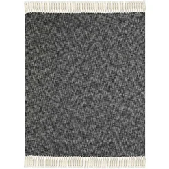 Sale Black Chambray Fringe Throw Blankets & Throws