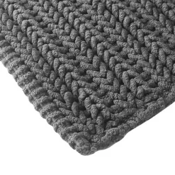 Kirklands Home Bathroom Rugs|Chenille Chain Stitched Bath Mat, 30 in. Black