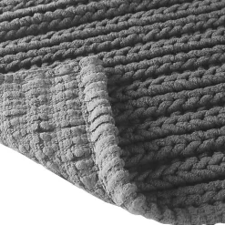 Kirklands Home Bathroom Rugs|Chenille Chain Stitched Bath Mat, 30 in. Black