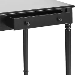 Kirklands Home Office Furniture|Classic 2-Drawer Wood Desk Black