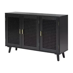 Kirklands Home Cabinets & Sideboards|Contemporary Lattice Doors Sideboard Black