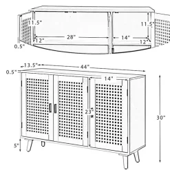 Kirklands Home Cabinets & Sideboards|Contemporary Lattice Doors Sideboard Black