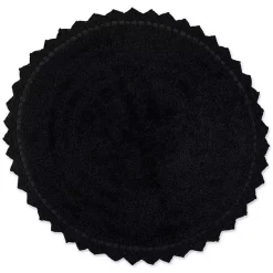 Kirklands Home Bathroom Rugs|Crochet Round Bath Mat Black
