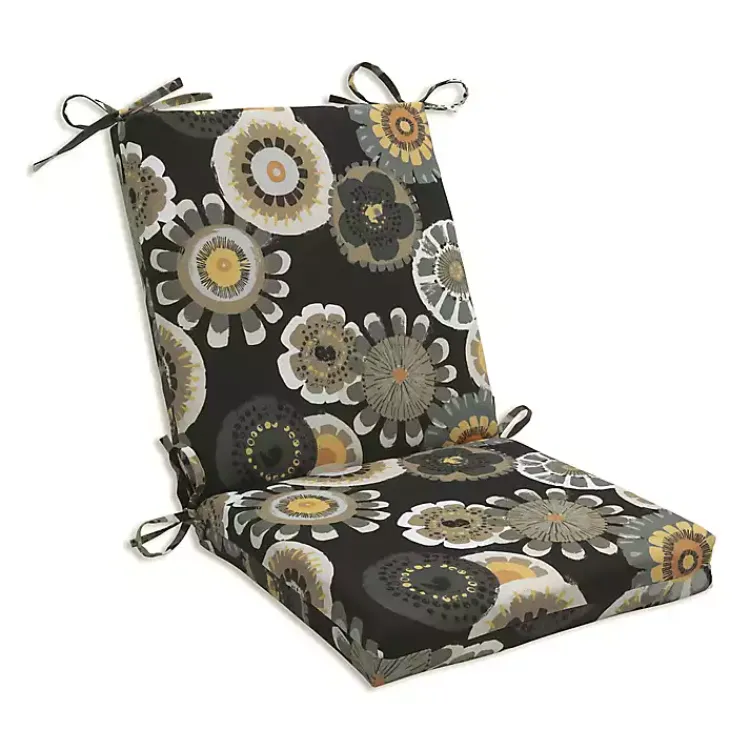 Kirklands Home Outdoor Cushions & Pillows|Black Crosby Outdoor Chair Cushion