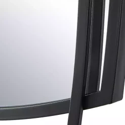 Kirklands Home Decorative Mirrors|Black Curved Overlapping Wall Mirror