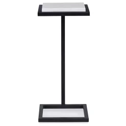Kirklands Home Accent & End Tables|Elevated Marble Accent Table Black