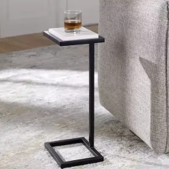 Kirklands Home Accent & End Tables|Elevated Marble Accent Table Black