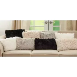 Discount Faux Fur Throw Pillow Pillows