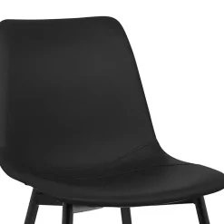 Kirklands Home Dining Chairs|Faux Leather Monte Dining Chair Black