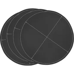 Kirklands Home Table Linens|Faux Leather Placemats, Set of 4 Black