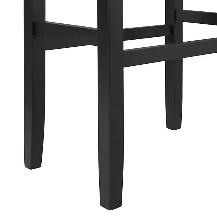 Kirklands Home Bar Stools & Counter Height Stools|Faux Leather Tufted Madison Bar Stool Black