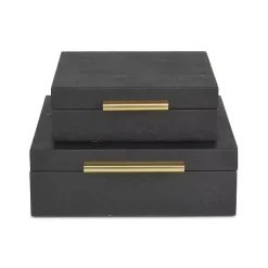 Outlet Faux Shagreen 2-pc. Square Decorative Boxes Baskets & Boxes