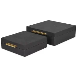 Outlet Faux Shagreen 2-pc. Square Decorative Boxes Baskets & Boxes