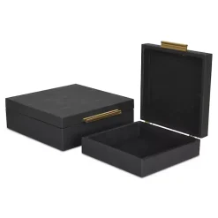 Outlet Faux Shagreen 2-pc. Square Decorative Boxes Baskets & Boxes