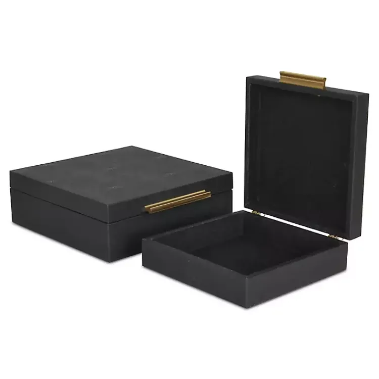 Outlet Faux Shagreen 2-pc. Square Decorative Boxes Baskets & Boxes
