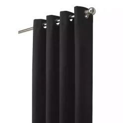 Kirklands Home Curtains & Drapes|Faux Suede out Curtain Panel, 84 in. Black