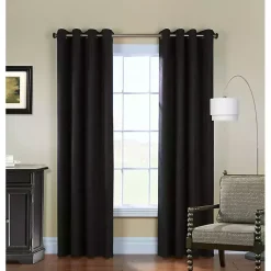 Kirklands Home Curtains & Drapes|Faux Suede out Curtain Panel, 84 in. Black