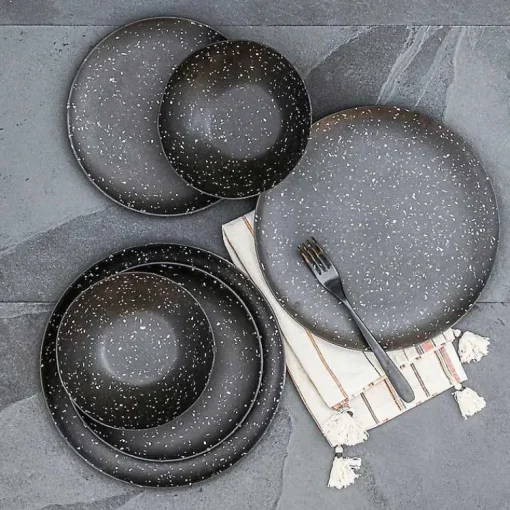 Kirklands Home Outdoor Dining|Faye Melamine Cereal Bowls, Set of 6 Black