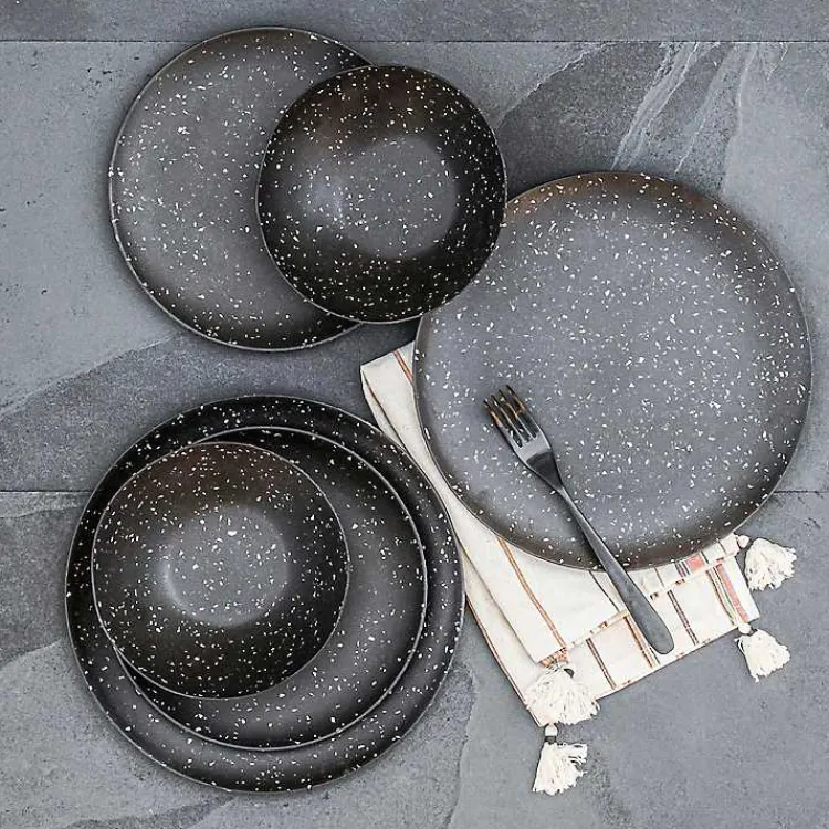 Kirklands Home Outdoor Dining|Faye Melamine Cereal Bowls, Set of 6 Black