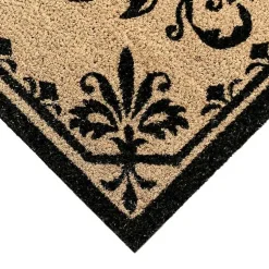 Kirklands Home Doormats|Black Fleur De Lis Monogram G Doormat