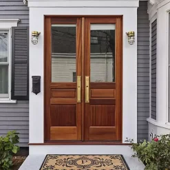 Kirklands Home Doormats|Black Fleur De Lis Monogram P Doormat