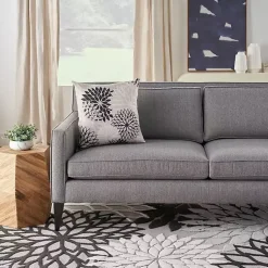 Kirklands Home Outdoor Cushions & Pillows|Floral Chevron Outdoor Throw Pillow Black