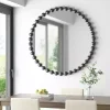 Kirklands Home Decorative Mirrors|Black Foiled Beaded Wall Mirror, 36 in.