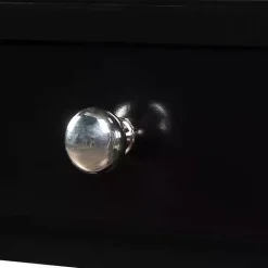 Kirklands Home Accent & End Tables|French Country Single Drawer Accent Table Black