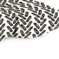 Kirklands Home Outdoor Cushions & Pillows|French Edge Outdoor Wicker Settee Cushion Black