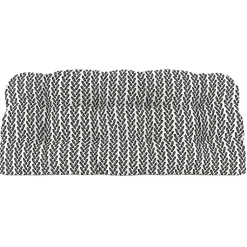 Kirklands Home Outdoor Cushions & Pillows|French Edge Outdoor Wicker Settee Cushion Black