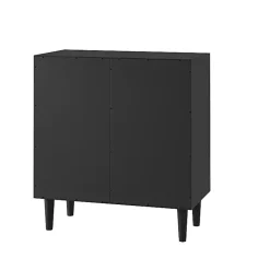 Kirklands Home Cabinets & Sideboards|Geometric Gold Handle Cabinet Black