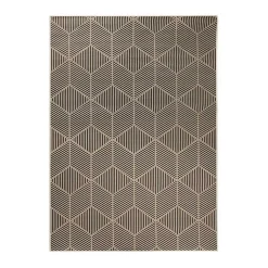 Kirklands Home Area Rugs|Black Geometric Washable Area Rug, 5x7