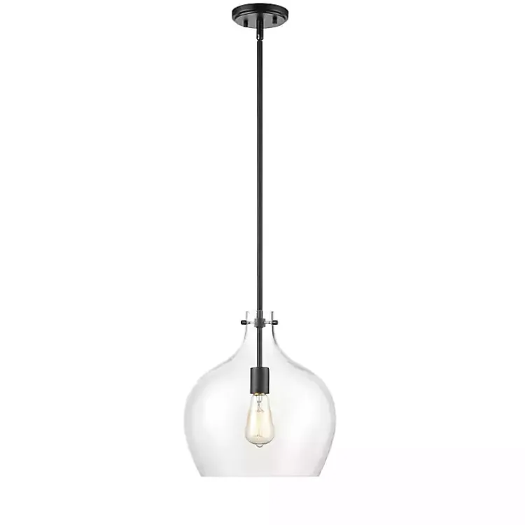 Kirklands Home Chandeliers & Pendant Lighting|Black Glass Globe Pendant Light