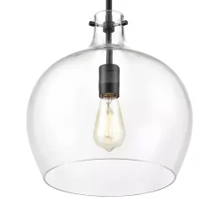 Kirklands Home Chandeliers & Pendant Lighting|Black Glass Globe Pendant Light