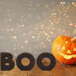 Glitter Boo Tabletop Blocks, Set of 3 Halloween