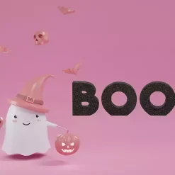 Glitter Boo Tabletop Blocks, Set of 3 Halloween