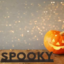 Best Glitter Spooky Tabletop Sign Halloween