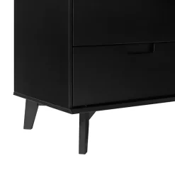 Kirklands Home Dressers & Chests|Grooved Handle 6-Drawer Dresser Black
